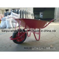 Heavy-Duty Wheelbarrow with Single Pneumatic Wheel and Metal Tray Wb6411